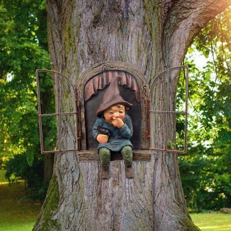 Gardening Tools Store - Naughty Garden Gnome Statue Elf Out