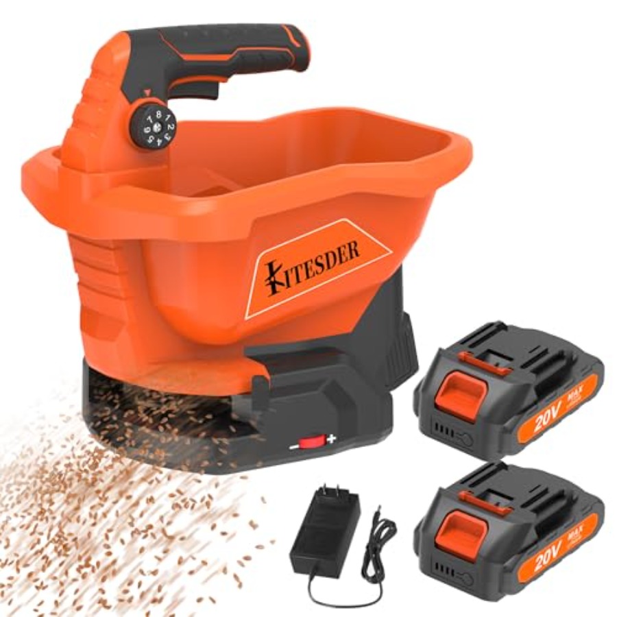 Grass Seed Spreader - Battery Powered Seed Spreader for Lawns
