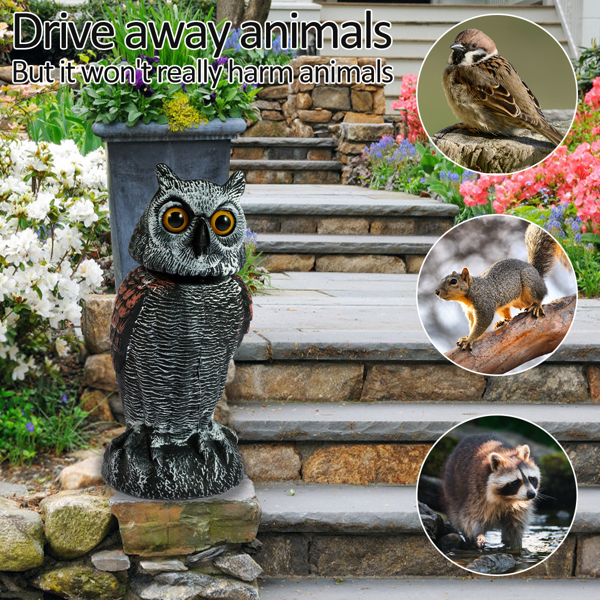 Fake Owl Decoy Plastic Owl Sca - Gardening Tools Store recensie en prijs