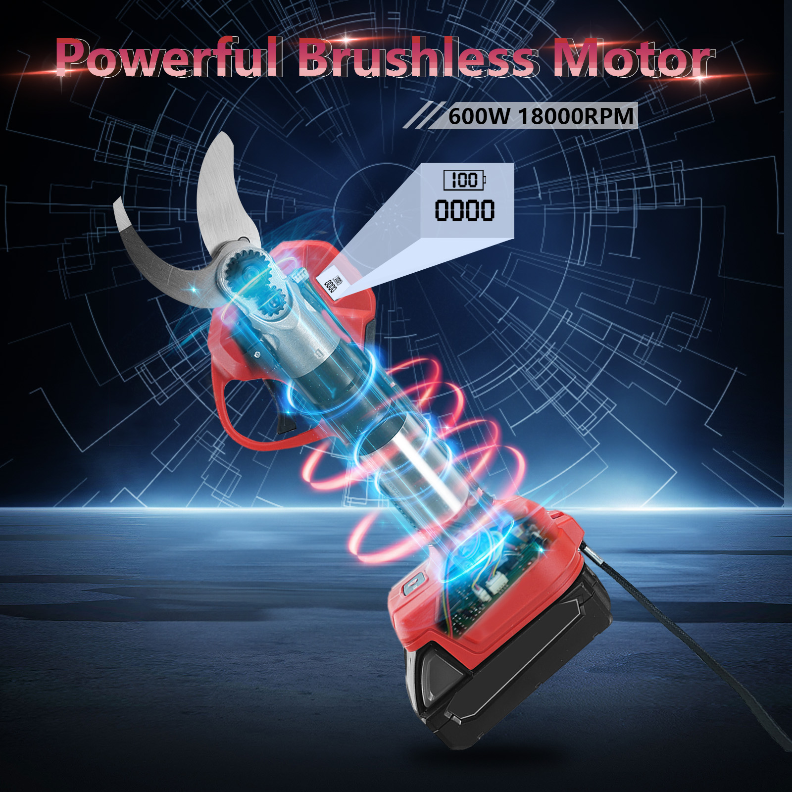 30mm Brushless Electric Prunin - Gardening Tools Basic recensie en prijs