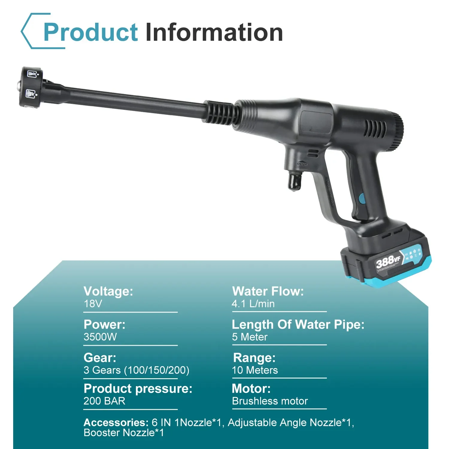L3500W 200Bar Cordless Electri - Gardening Tools Uk recensie en prijs