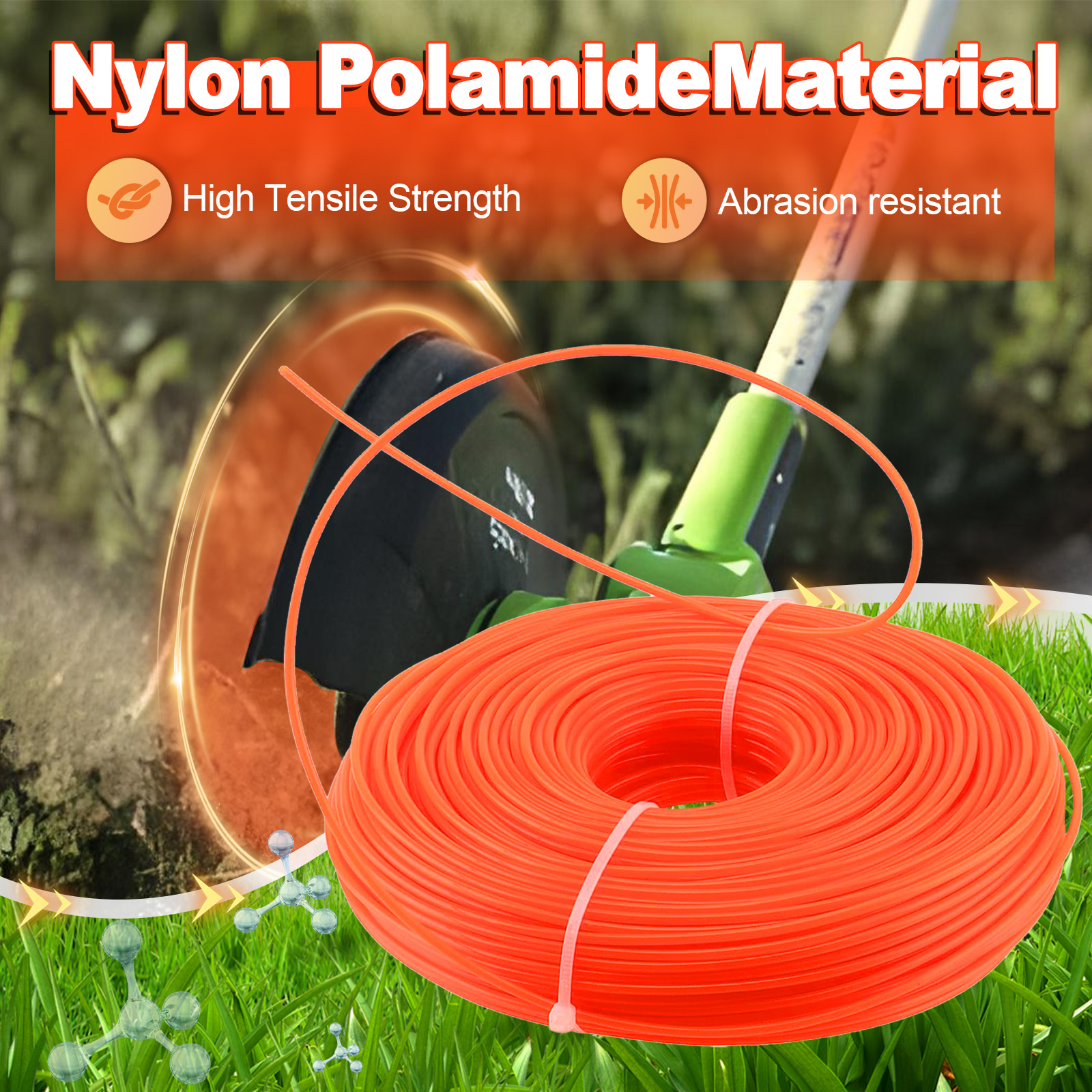 1.6mm～3mm*15M Round Nylon Trim - Gardening Tools Basic recensie en prijs