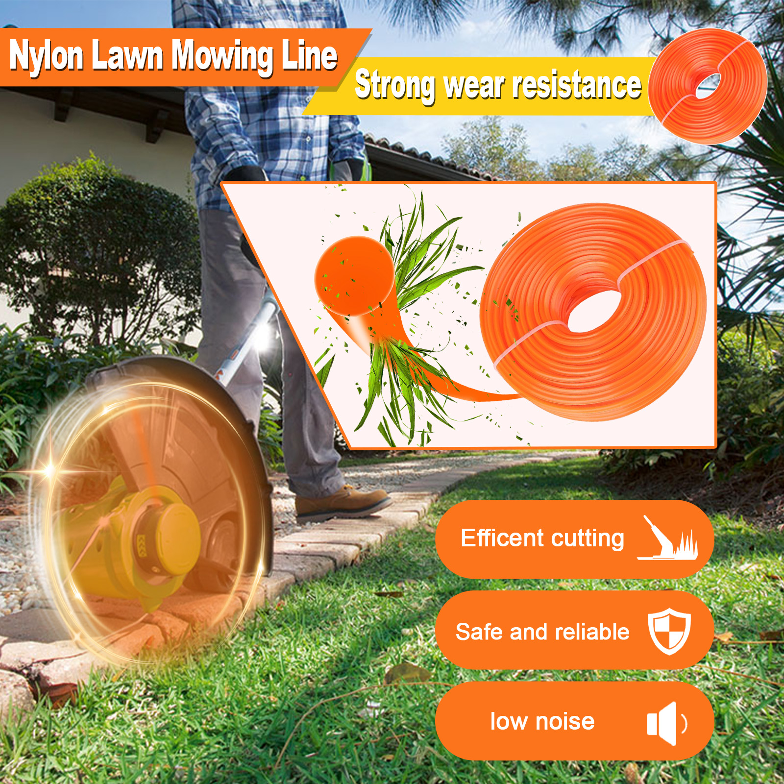 1.6mm～3mm*15M Round Nylon Trim - Gardening Tools Basic recensie en prijs