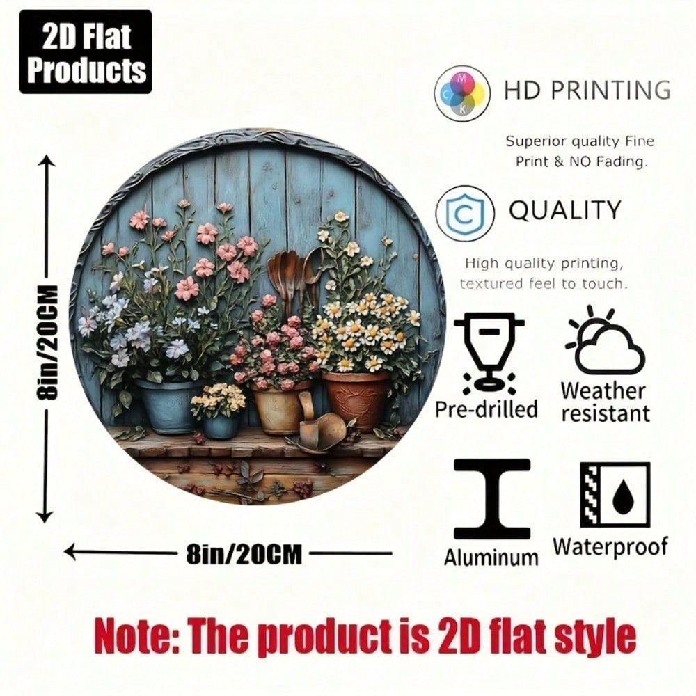 Vintage Round Aluminum Wall Ar - Gardening Tools Vintage recensie en prijs
