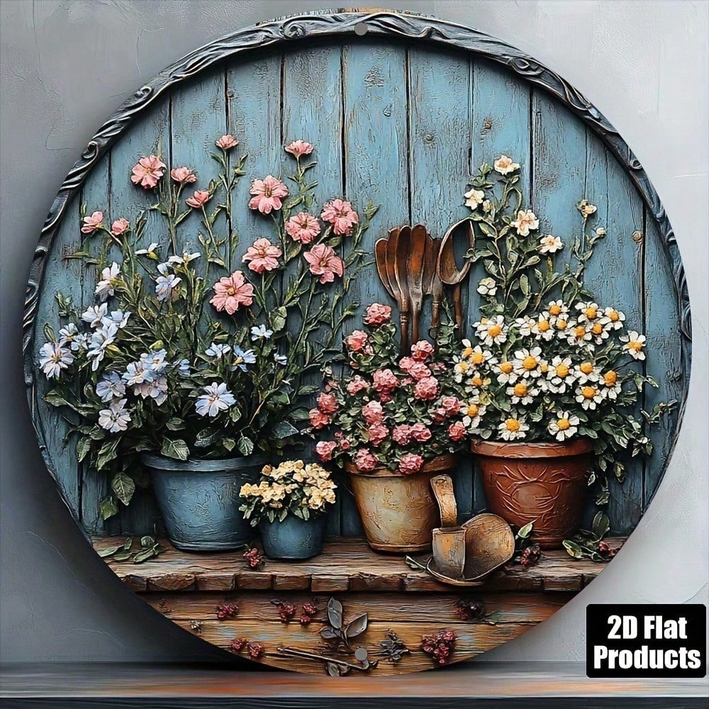 Vintage Round Aluminum Wall Ar - Gardening Tools Vintage recensie en prijs