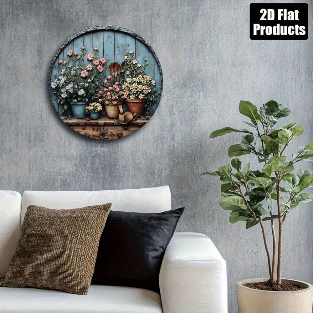Vintage Round Aluminum Wall Ar - Gardening Tools Vintage recensie en prijs
