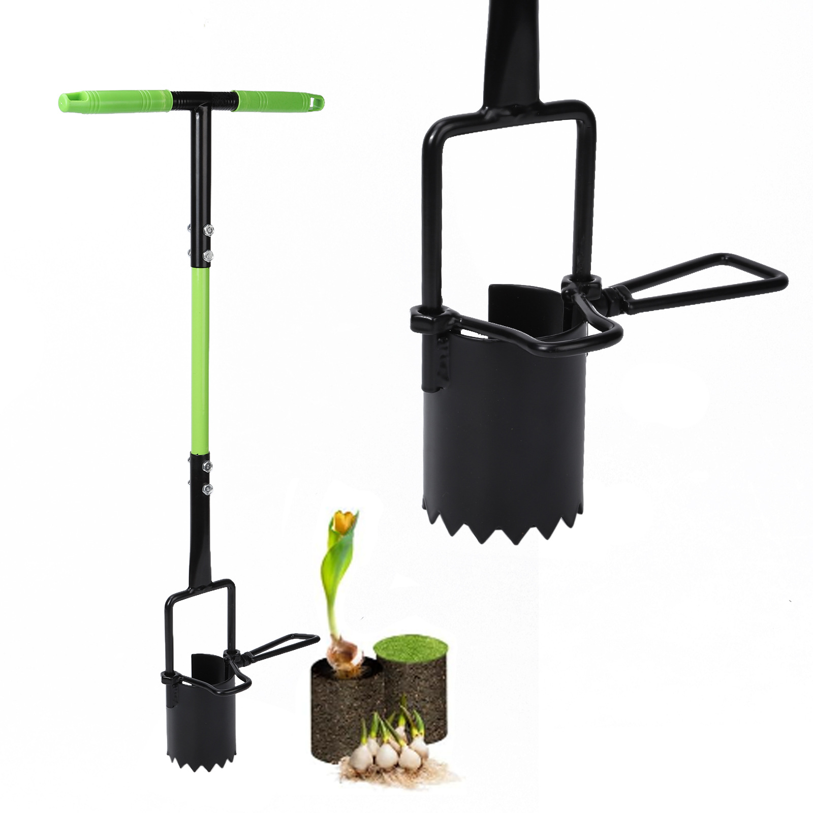 Bulb Planter Tool Grass Plugge - Grass Seed Spreader recensie en prijs