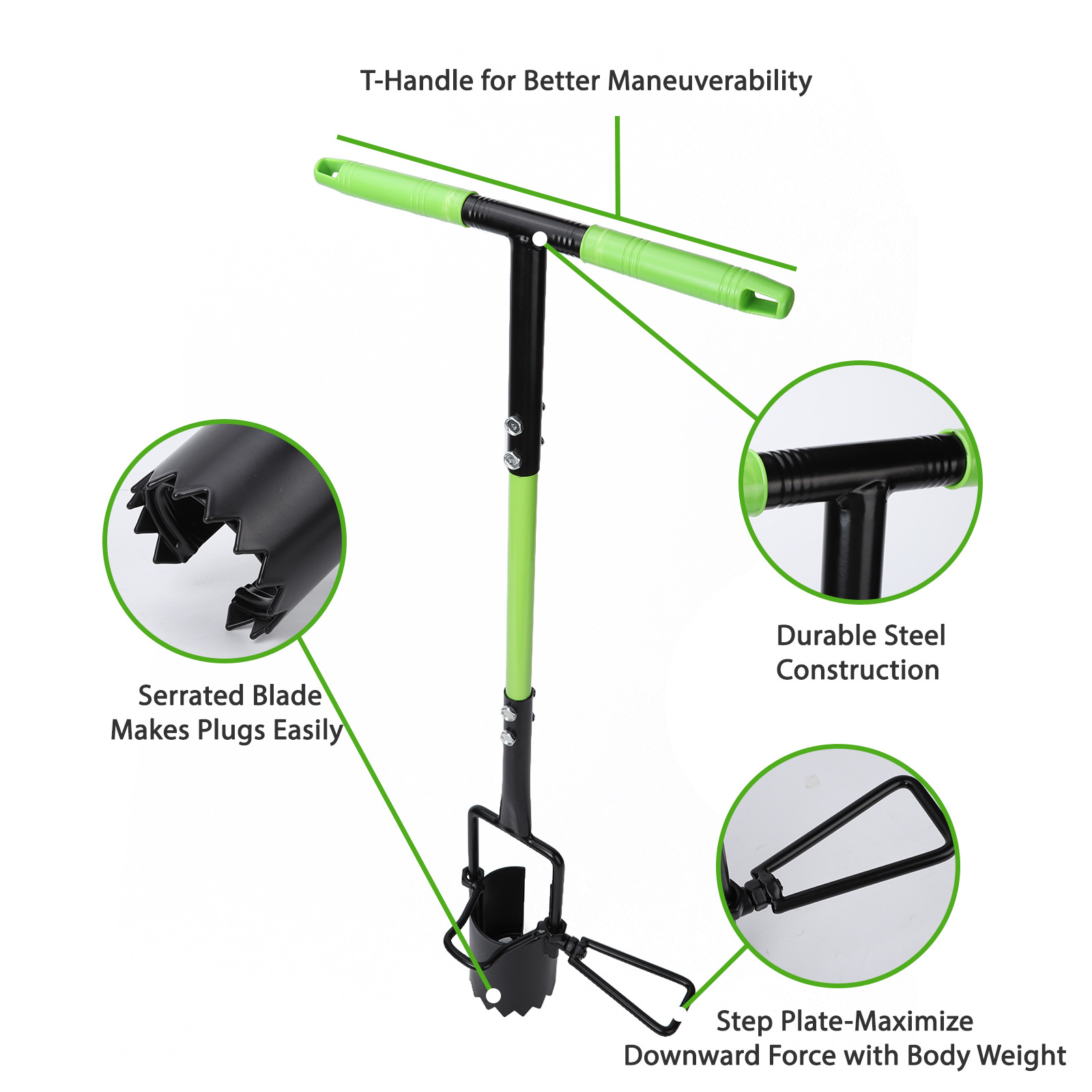 Bulb Planter Tool Grass Plugge - Grass Seed Spreader recensie en prijs