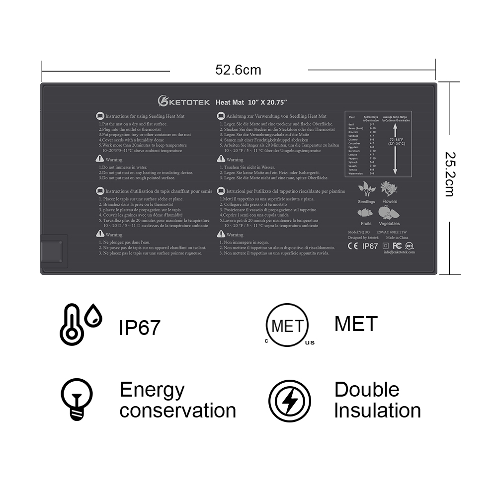 EU/US/UK Plug Heating Mat Wate - Gardening Tools Uk recensie en prijs