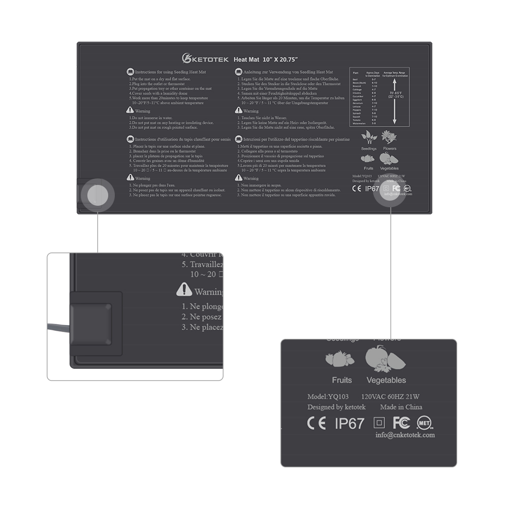 EU/US/UK Plug Heating Mat Wate - Gardening Tools Uk recensie en prijs