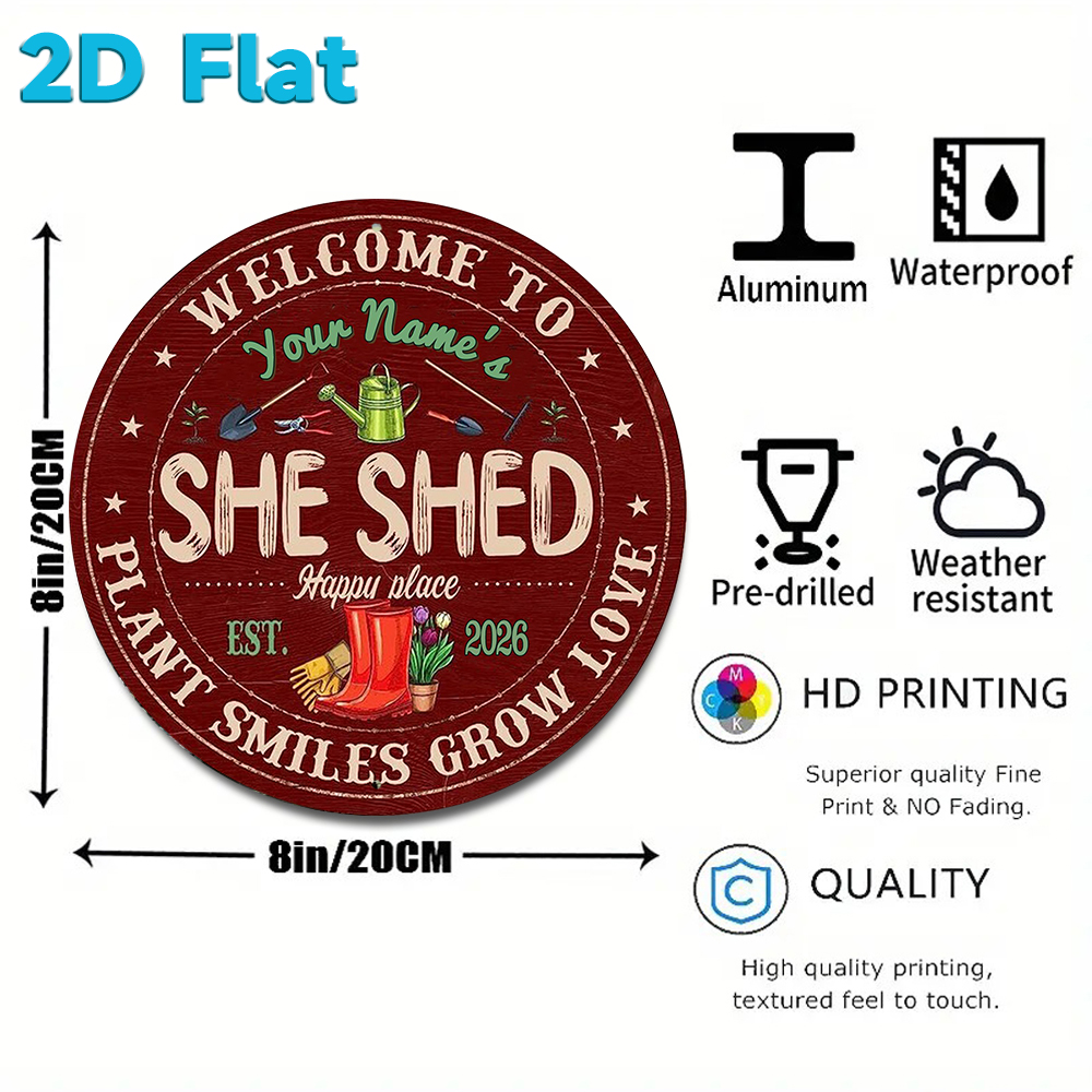 Custom Name & Year She Shed Ro - Gardening Tools Names recensie en prijs