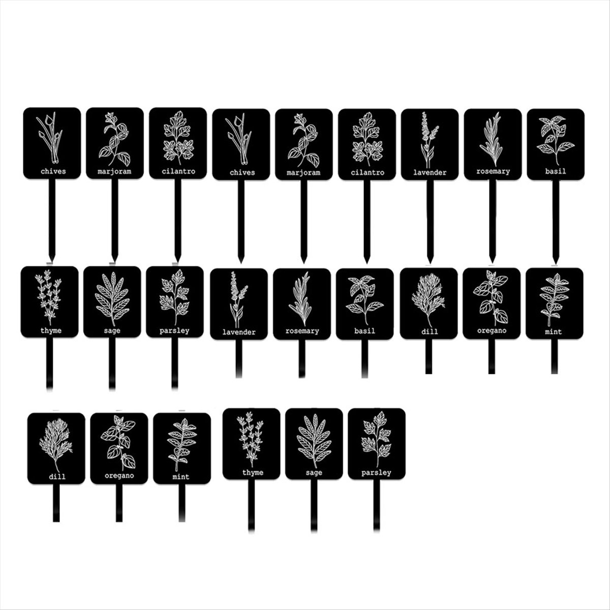 AA14 24Pcs Acrylic Plant Label - Gardening Tools Names recensie en prijs